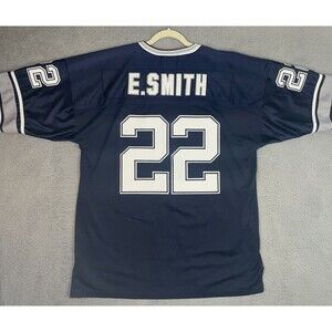 VTG Players of The Century Sewn Jersey Emmitt Smith #22 Cowboys Mens 2XL 52 Blue